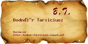 Bodnár Tarziciusz névjegykártya